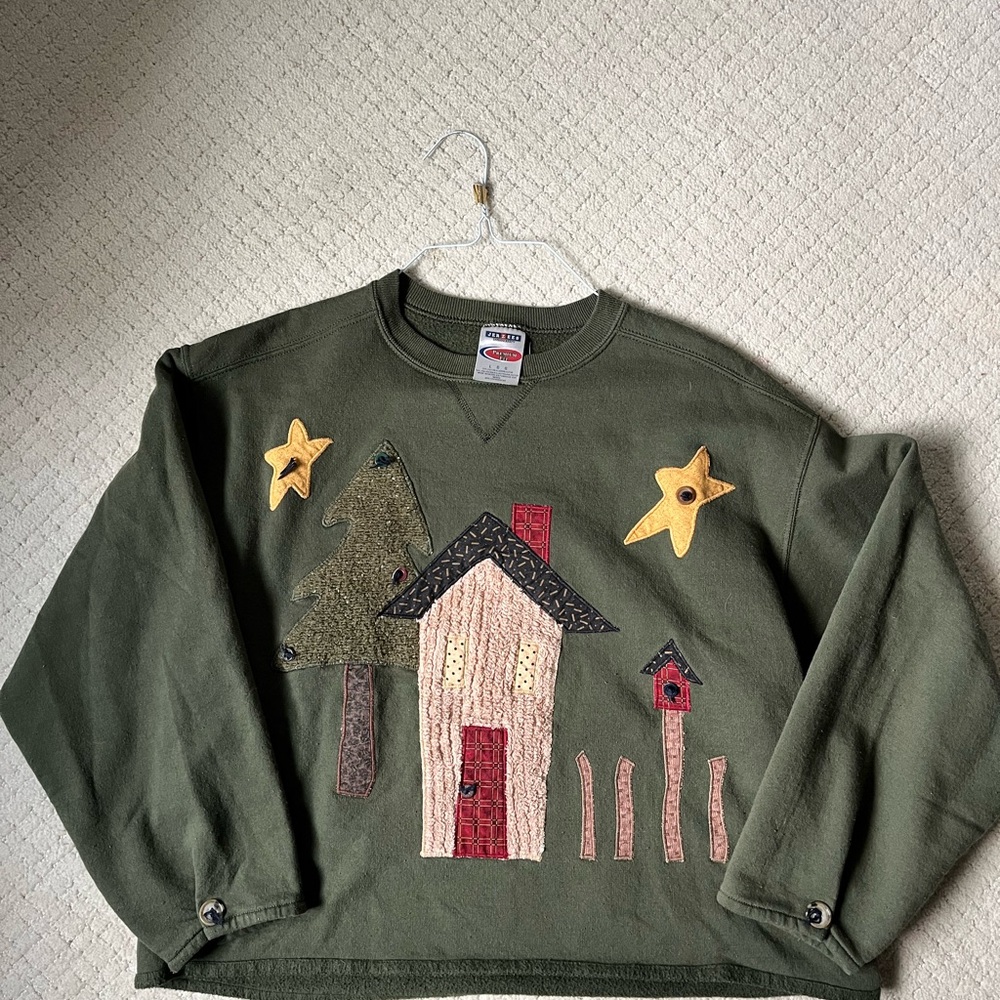Jerzees Olive Green Premium Fit Sweatshirt